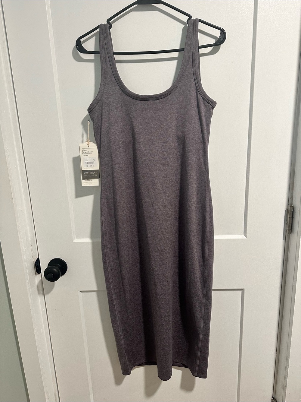 Vuori Heathered Slate Scoop Neck Tank Dress - Picture 5 of 6